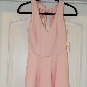B Darlin Blush Pink Dress with Back Bowtie